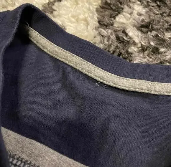 U.S. Polo Assn. Men's Colorblock Long Sleeve Jersey T-Shirt Navy and Grey - Picture 3 of 3